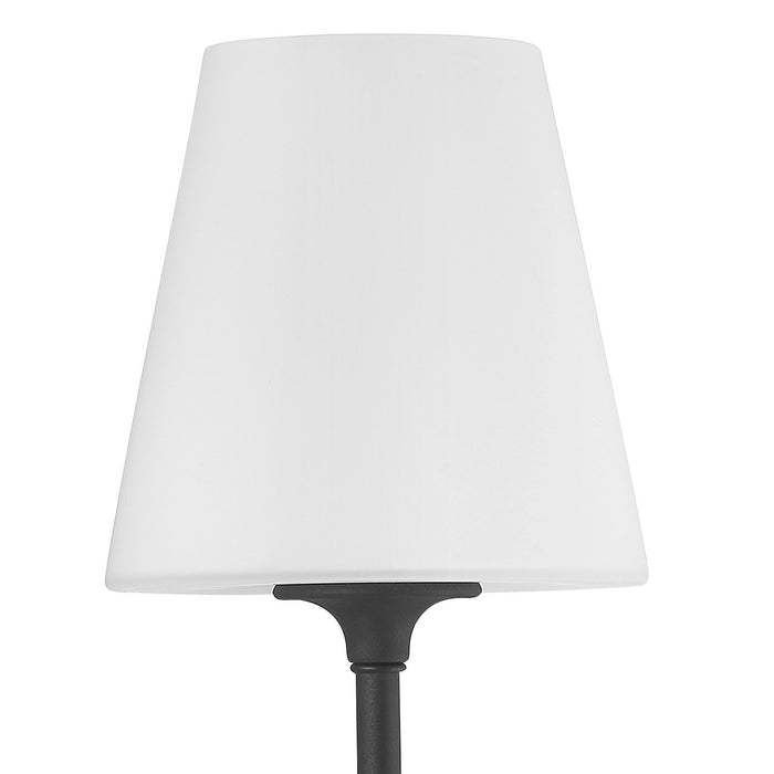 Crystorama 2442-OP-BF Two Light Wall Sconce, Black Forged