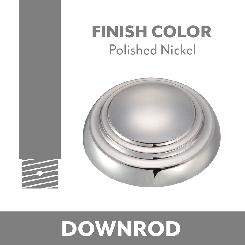 Minka Aire DR1536-PN Down Rod With Wire And Connector, Polished Nickel