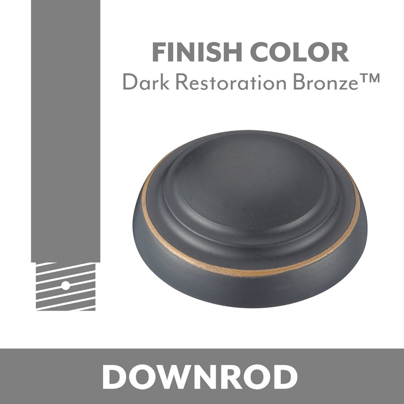 Minka Aire DR512-DRB Ceiling Fan Downrod, Dark Restoration Bronze