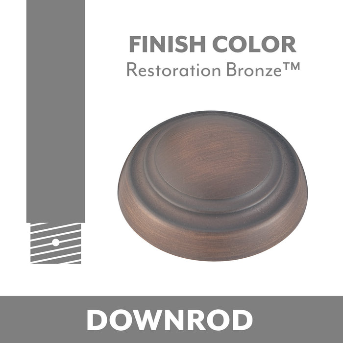 Minka Aire DR512-RRB Ceiling Fan Downrod, Restoration Bronze