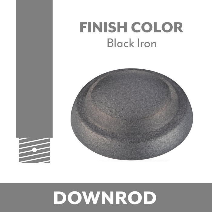 Minka Aire DR518-BI Ceiling Fan Downrod, Black Iron