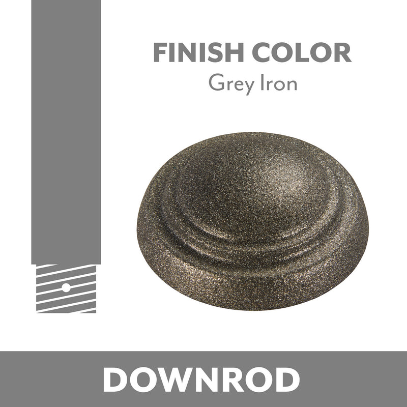 Minka Aire DR518-GI Ceiling Fan Downrod, Grey Iron