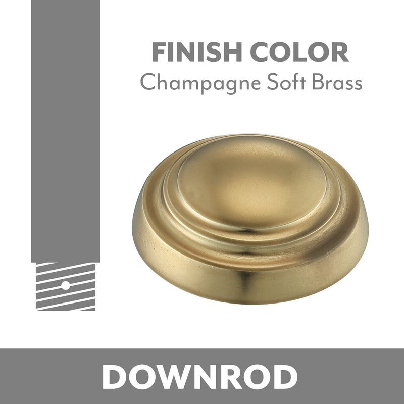 Minka Aire DR536-CSBR Downrod, Champagne Soft Brass