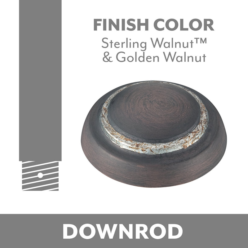 Minka Aire DR548-STW/GOW Ceiling Fan Downrod, Sterling Walnut/Golden Walnut