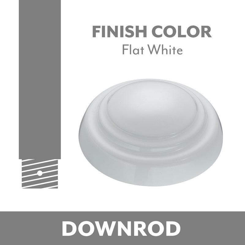 Minka Aire DR548-WHF Ceiling Fan Downrod, Flat White