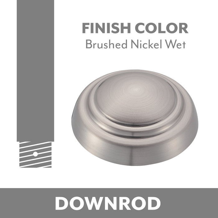Minka Aire DR572-BNW Ceiling Fan Downrod, Brushed Nickel Wet
