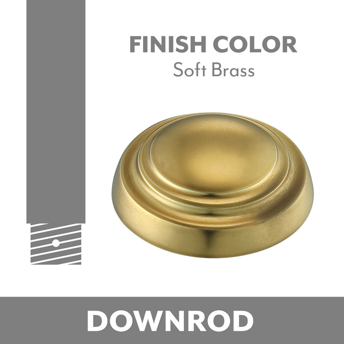 Minka Aire DR572-SBR Ceiling Fan Downrod, Soft Brass