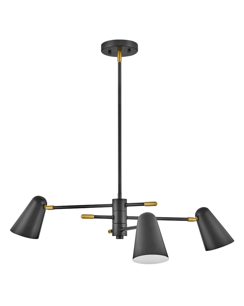 Lark 83543BK LED Chandelier, Black