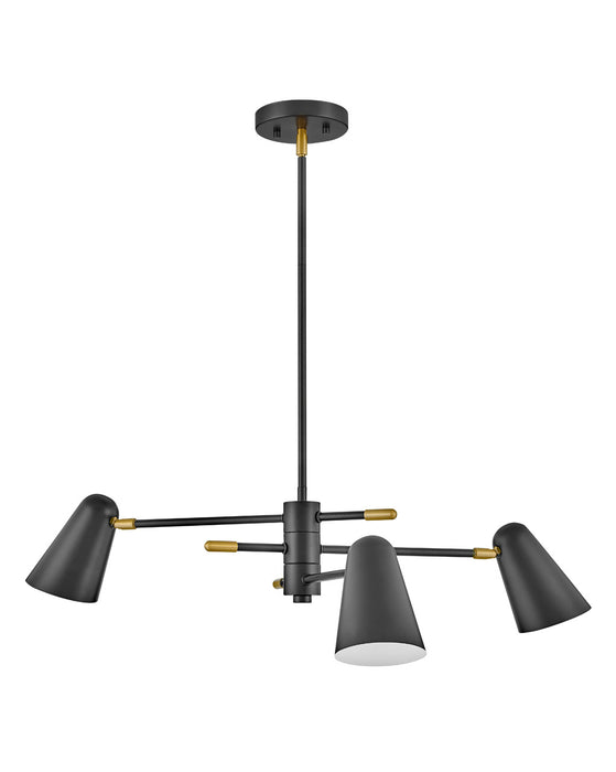 Lark 83543BK LED Chandelier, Black