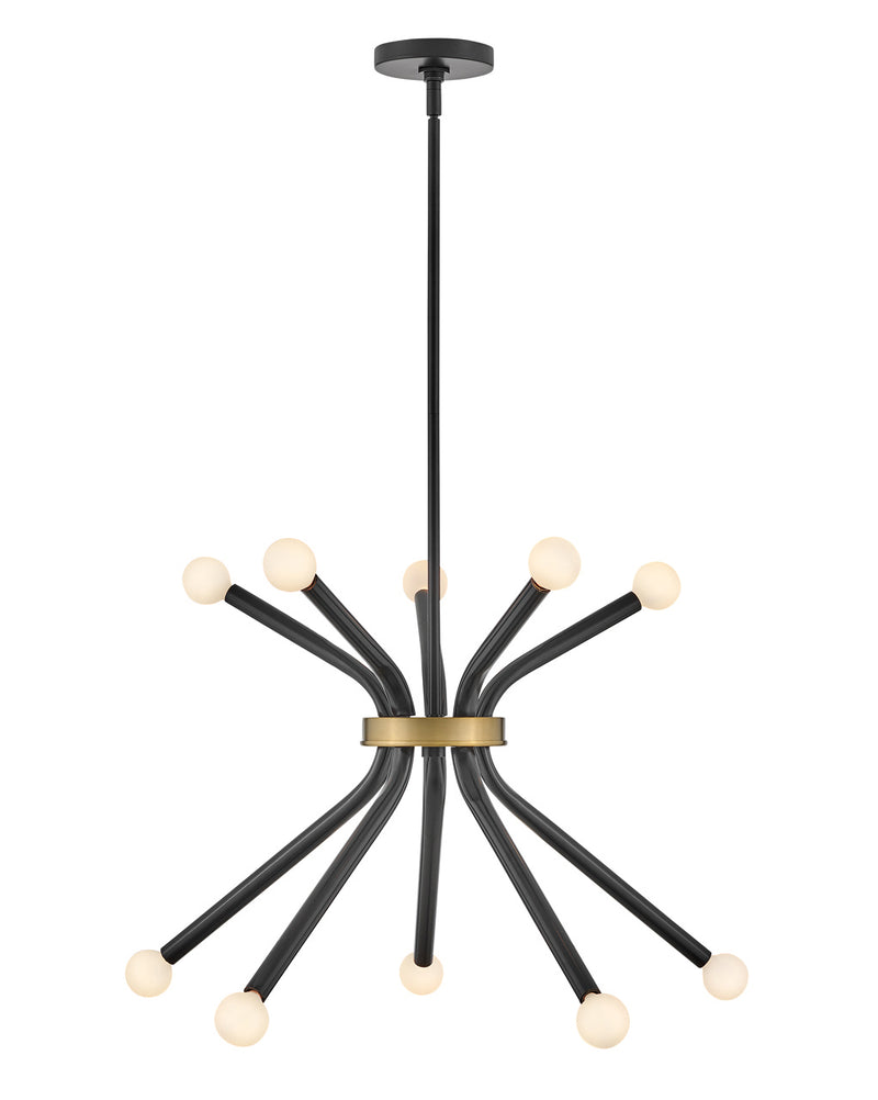 Lark 83855BK LED Chandelier, Black