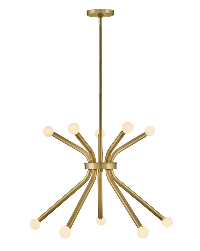 Lark 83855LCB LED Chandelier, Lacquered Brass
