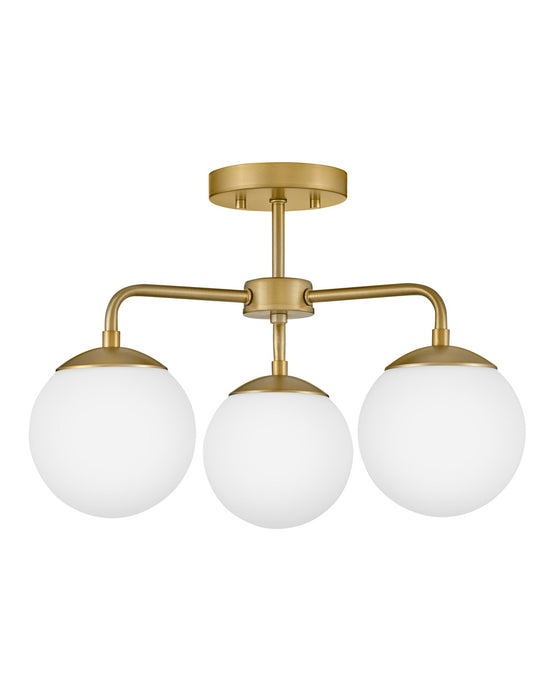 Lark 84203LCB LED Semi-Flush Mount, Lacquered Brass
