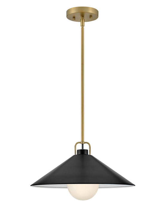 Lark 84437LCB-BK LED Pendant, Lacquered Brass