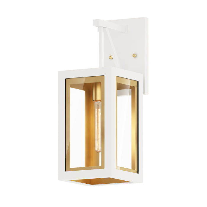 Maxim 30052CLWTGLD One Light Outdoor Wall Sconce, White/Gold