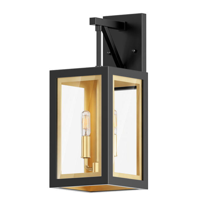 Maxim 30054CLBKGLD Two Light Outdoor Wall Sconce, Black / Gold