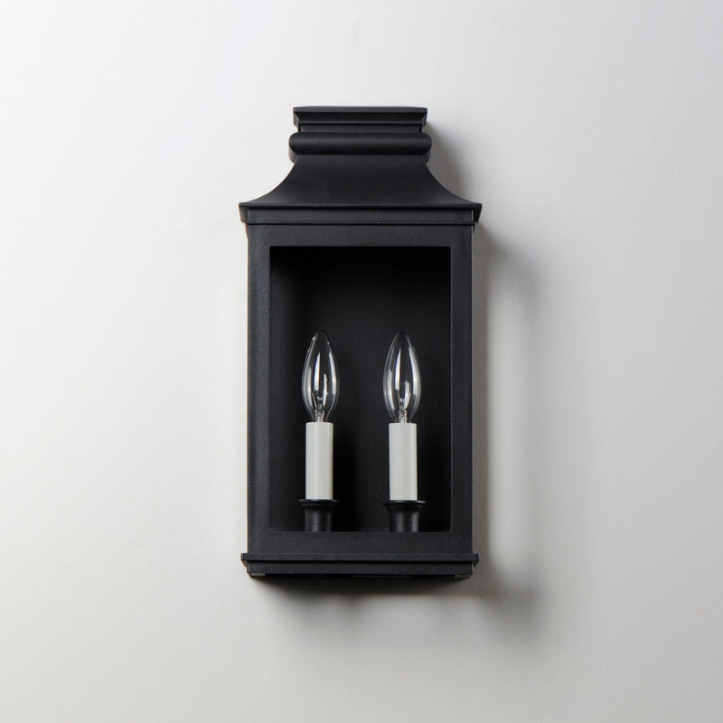 Maxim 40914CLBO Two Light Outdoor Wall Sconce, Black Oxide