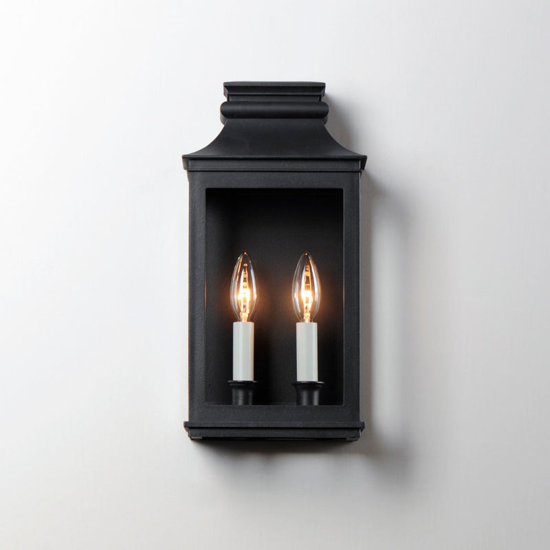Maxim 40914CLBO Two Light Outdoor Wall Sconce, Black Oxide