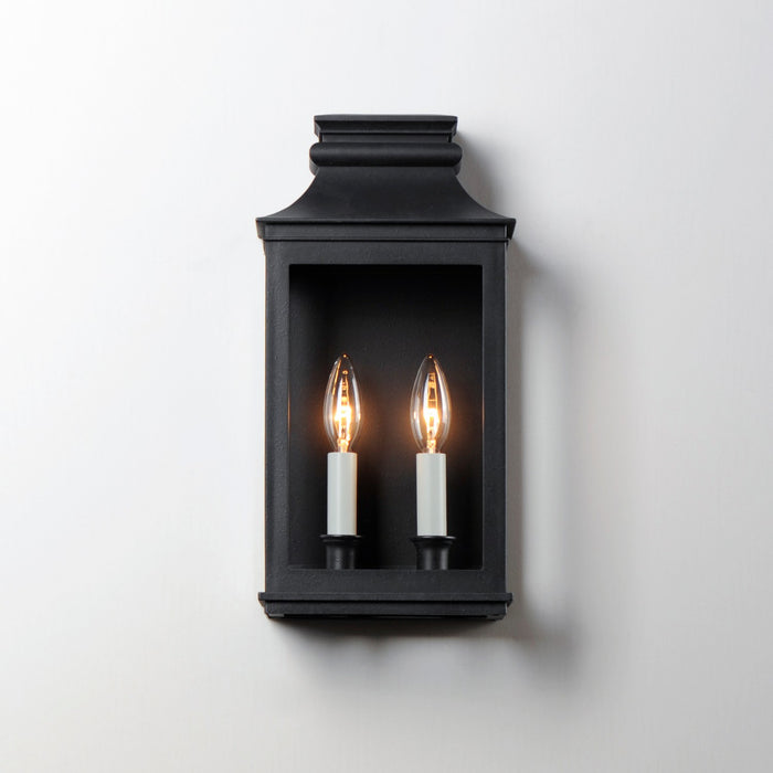 Maxim 40914CLBO Two Light Outdoor Wall Sconce, Black Oxide