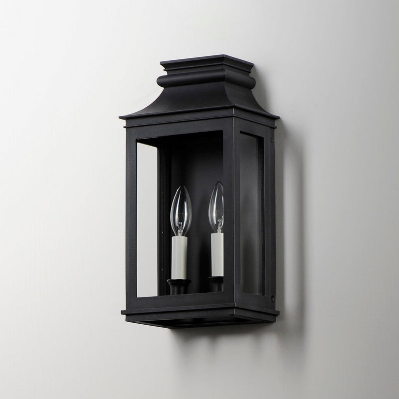 Maxim 40914CLBO Two Light Outdoor Wall Sconce, Black Oxide