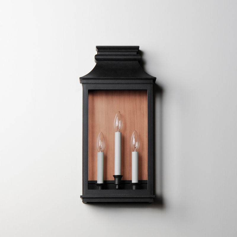 Maxim 40916CLACPBO Three Light Outdoor Wall Sconce, Antique Copper / Black Oxide