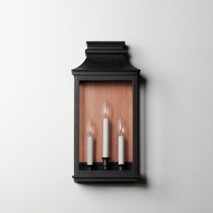 Maxim 40916CLACPBO Three Light Outdoor Wall Sconce, Antique Copper / Black Oxide