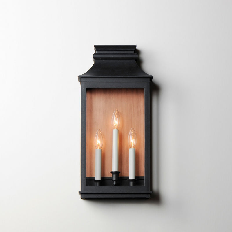 Maxim 40916CLACPBO Three Light Outdoor Wall Sconce, Antique Copper / Black Oxide