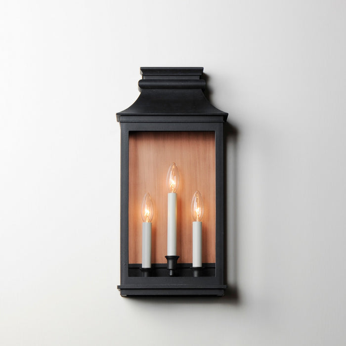 Maxim 40916CLACPBO Three Light Outdoor Wall Sconce, Antique Copper / Black Oxide