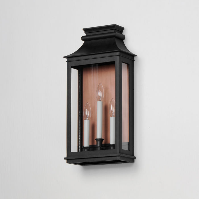 Maxim 40916CLACPBO Three Light Outdoor Wall Sconce, Antique Copper / Black Oxide