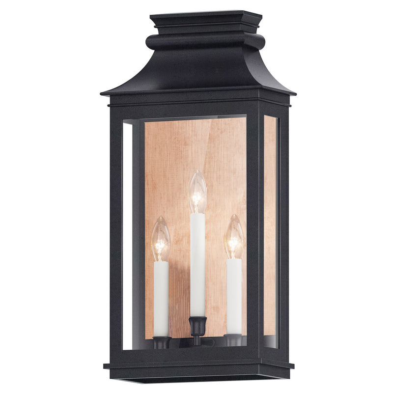 Maxim 40916CLACPBO Three Light Outdoor Wall Sconce, Antique Copper / Black Oxide