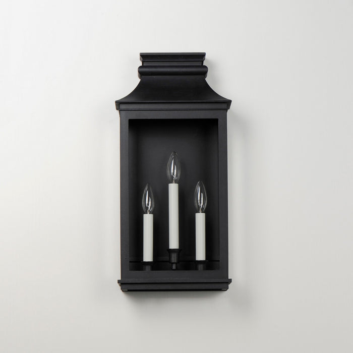 Maxim 40916CLBO Three Light Outdoor Wall Sconce, Black Oxide