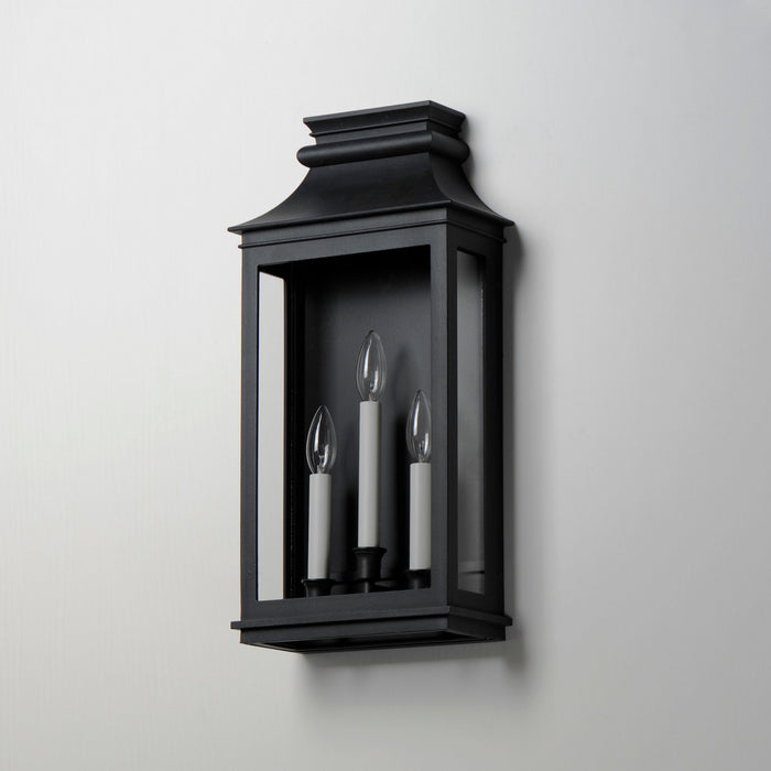 Maxim 40916CLBO Three Light Outdoor Wall Sconce, Black Oxide