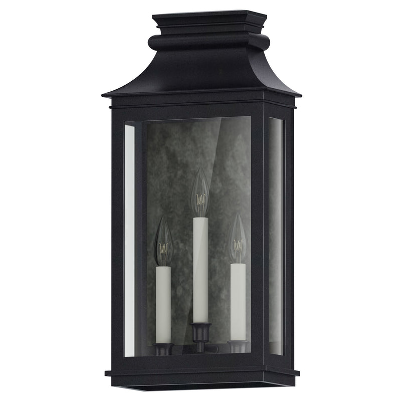 Maxim 40916CLBO Three Light Outdoor Wall Sconce, Black Oxide
