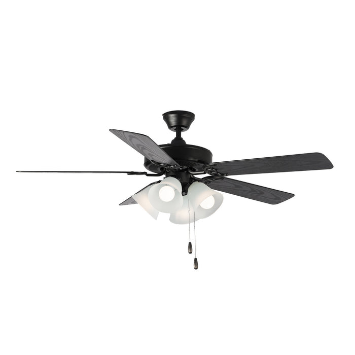 Maxim 89907FTBKWP 52" Ceiling Fan, Black / Walnut / Pecan