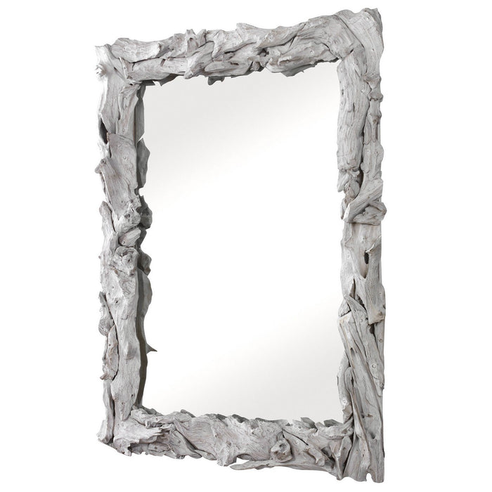 Uttermost 08172 Mirror, Rustic Whitewash