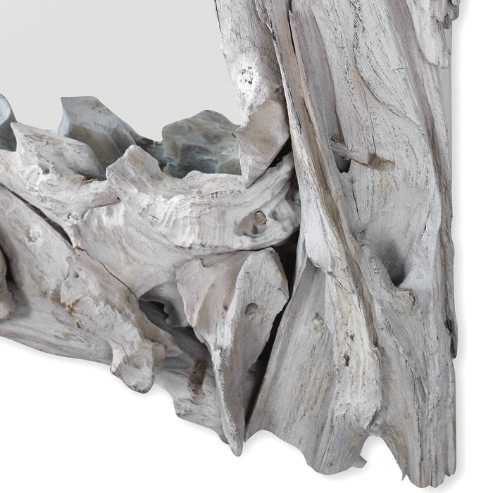 Uttermost 08172 Mirror, Rustic Whitewash