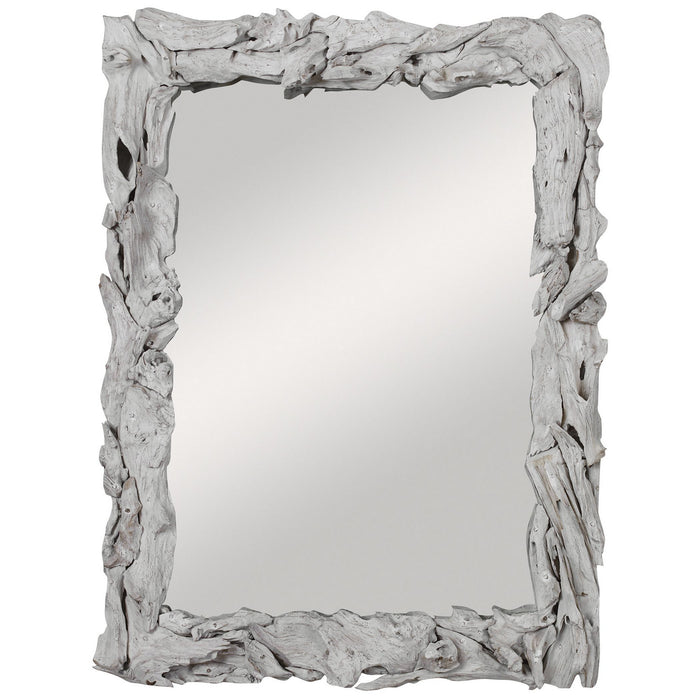 Uttermost 08172 Mirror, Rustic Whitewash