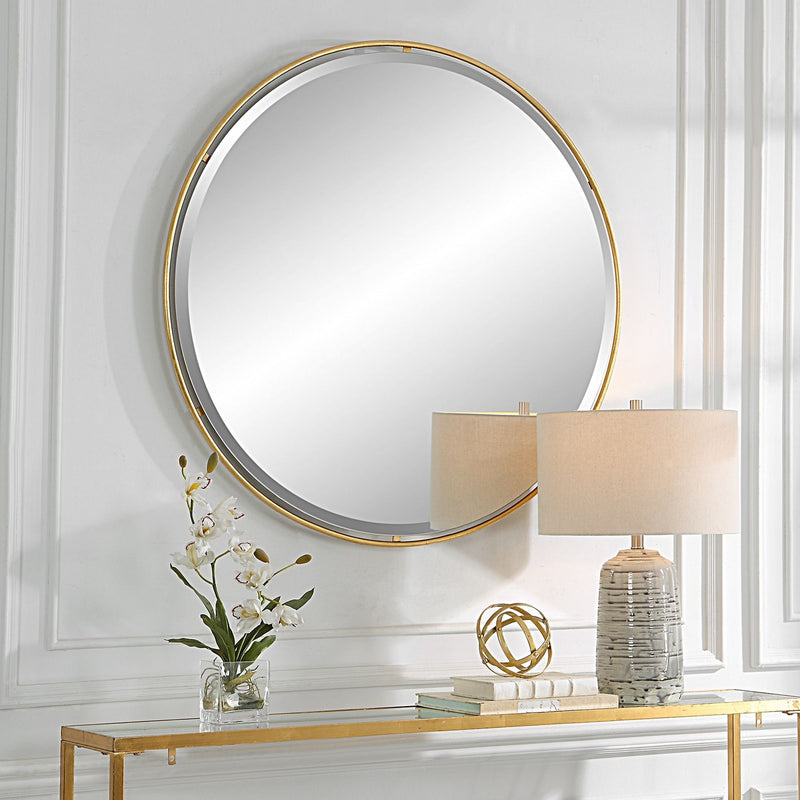 Uttermost 09832 Mirror, Antiqued Gold Leaf