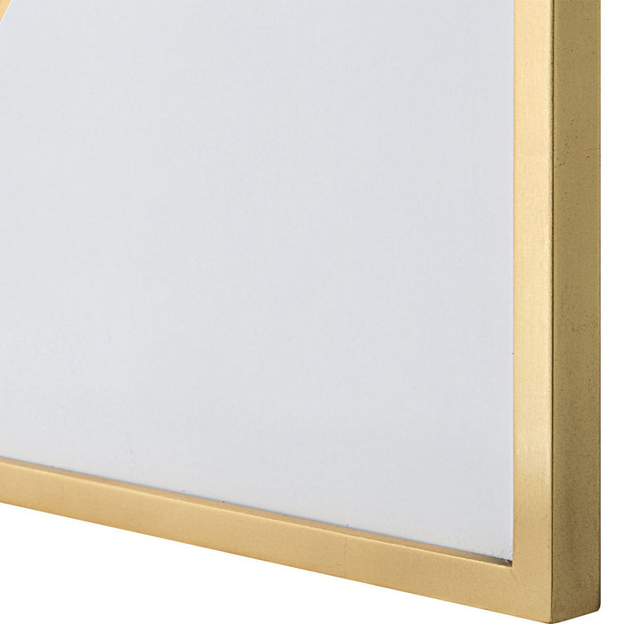 Uttermost 09846 Mirror, White And Gold Leaf