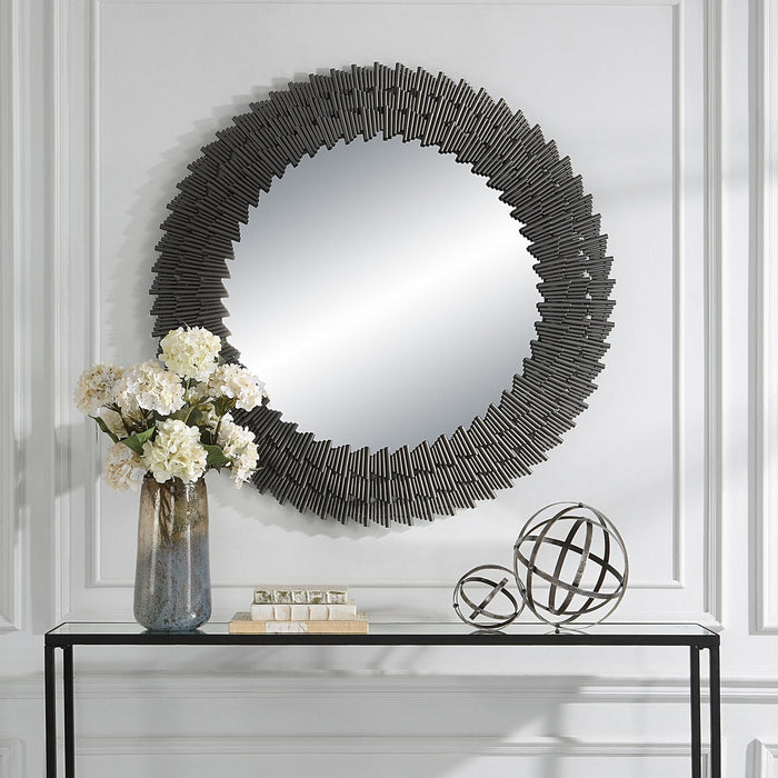 Uttermost 09848 Mirror, Burnished Steel Silver