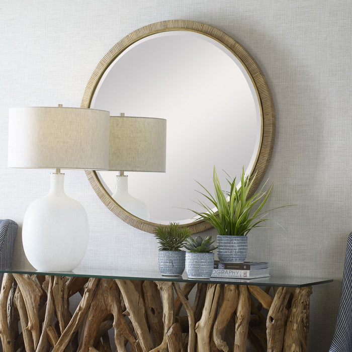 Uttermost 09849 Mirror, Antiqued Gold Leaf