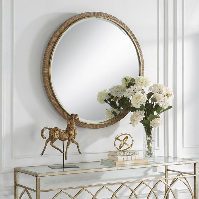 Uttermost 09849 Mirror, Antiqued Gold Leaf
