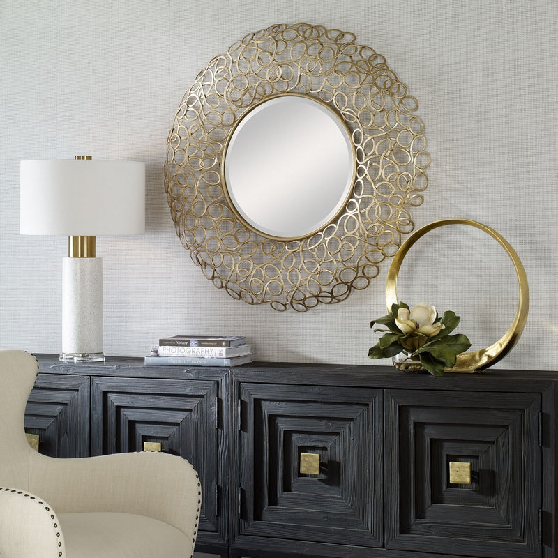 Uttermost 09850 Mirror, Gold Leaf