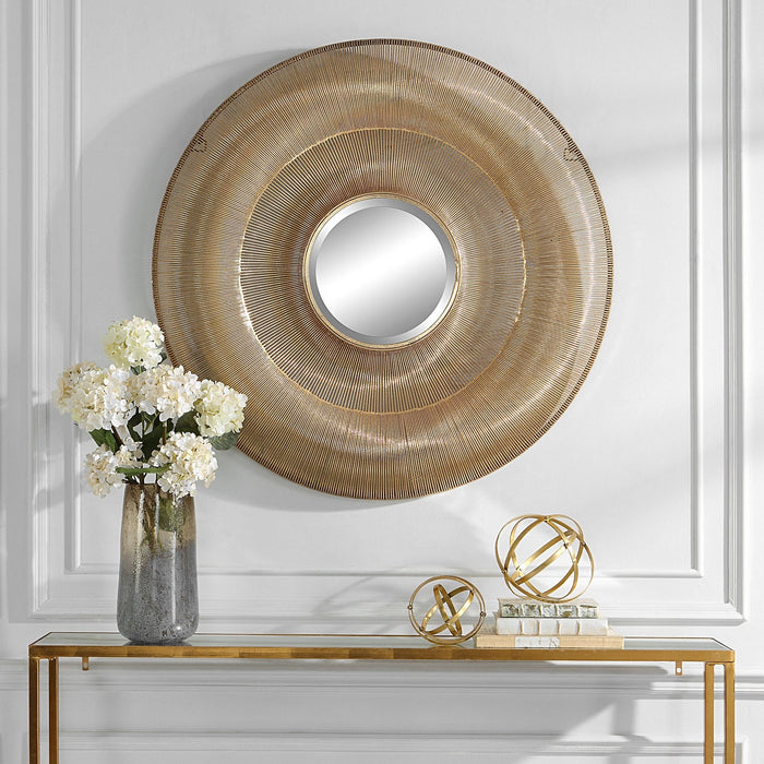Uttermost 09852 Mirror, Brushed Antique Gold