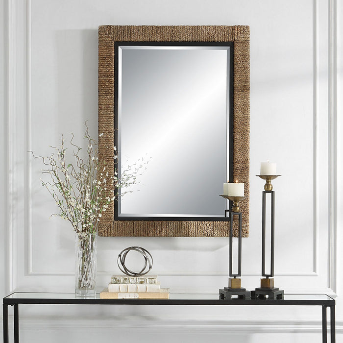 Uttermost 09853 Mirror, Matte Black Iron