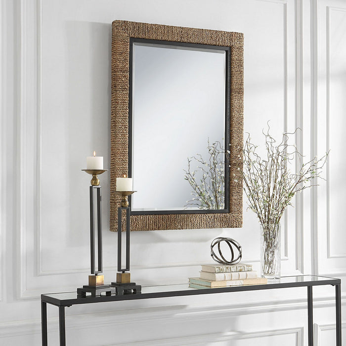 Uttermost 09853 Mirror, Matte Black Iron