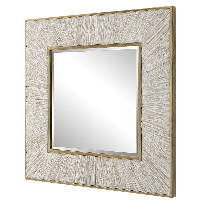 Uttermost 09854 Mirror, Aged Whitewash