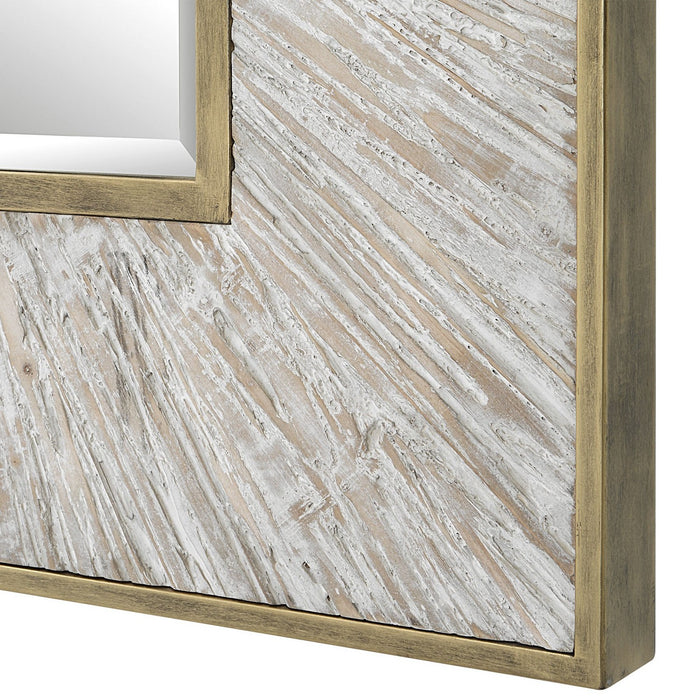 Uttermost 09854 Mirror, Aged Whitewash