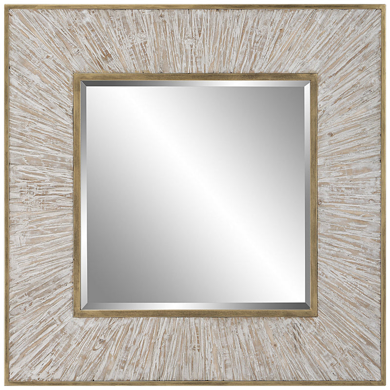 Uttermost 09854 Mirror, Aged Whitewash
