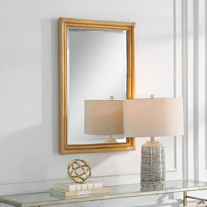 Uttermost 09858 Mirror, Natural Rattan