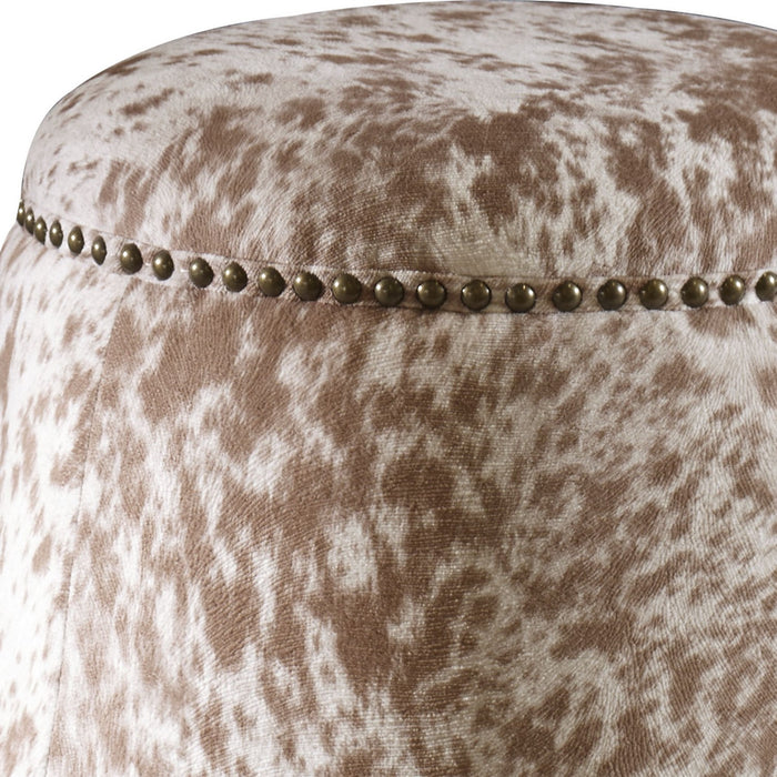 Uttermost 23725 Ottoman, Antique Brass